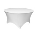 Cóctel de venta caliente spandex redonda manta cubierta de mesa blanca lavable